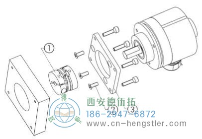 直接利用編碼器法蘭端面的安裝孔，你來實現(xiàn)編碼器與安裝支架的固定。